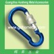 Aluminum Carabiner with Screw-Sliver Color
