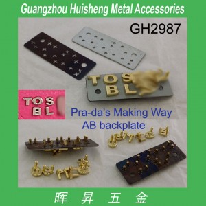 GH2987 Metal Letter Studs for Leather Goods